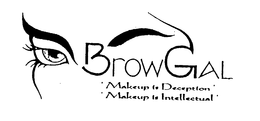 BROW GAL MAKEUP IS DECEPTION MAKEUP IS INTELLECTUAL trademark