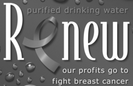 RENEW PURIFIED DRINKING WATER OUR PROFITS GO TO FIGHT BREAST CANCER trademark