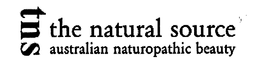 TNS THE NATURAL SOURCE AUSTRALIAN NATUROPATHIC BEAUTY trademark