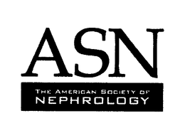 ASN THE AMERICAN SOCIETY OF NEPHROLOGY trademark