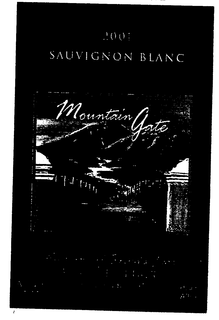SAUVIGNON BLANC MOUNTAIN GATE trademark