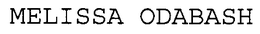 MELISSA ODABASH trademark