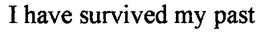 I HAVE SURVIVED MY PAST trademark