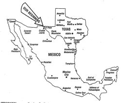 OUR BEGINNING TEXAS MEXICO AMARILLO LUBBOCK ABILENE FORT WORTH DALLAS EL PASO DAVIS MOUNTAINS AUSTIN WACO HOUSTON SAN ANTONIO CORPUS CHRISTI LAREDO BROWNSVILLE TIJUANA BAJA PENINSULA LA PAZ SONORAN DESERT GUAYMAS MAZATLAN GUADALAJARA ACAPULCO SALINA CRUZ CIUDAD JAUREZ CHIHUAHUA MATAMOROS TAMPICO MEXICO CITY VERACRUZ OAXACA GULF OF CAMPECHE ISTHMUS OF TEHUANTEPEC YUCATAN PENINSULA PROGRESSO CANCUN trademark