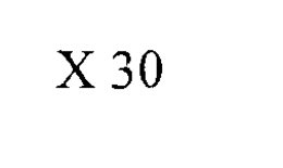 X 30 trademark