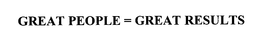 GREAT PEOPLE = GREAT RESULTS trademark