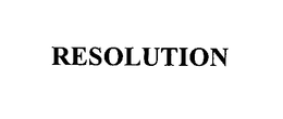RESOLUTION trademark