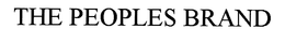 THE PEOPLES BRAND trademark