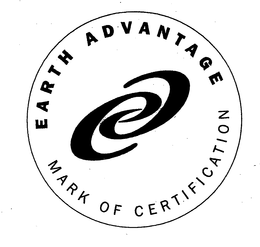 EARTH ADVANTAGE MARK OF CERTIFICATION trademark