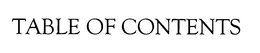 TABLE OF CONTENTS trademark