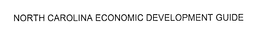 NORTH CAROLINA ECONOMIC DEVELOPMENT GUIDE trademark