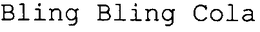 BLING BLING COLA trademark