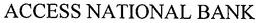 ACCESS NATIONAL BANK trademark