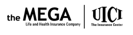 THE MEGA LIFE AND HEALTH INSURANCE COMPANY UICI THE INSURANCE CENTER trademark