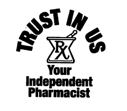 TRUST IN US RX YOUR INDEPENDENT PHARMACIST trademark