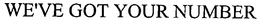 WE'VE GOT YOUR NUMBER trademark