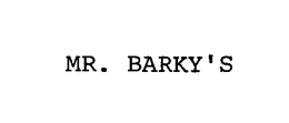 MR. BARKY'S trademark