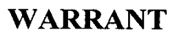WARRANT trademark