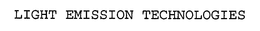 LIGHT EMISSION TECHNOLOGIES trademark