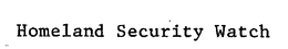 HOMELAND SECURITY WATCH trademark