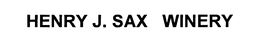 HENRY J. SAX WINERY trademark