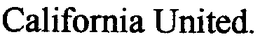 CALIFORNIA UNITED. trademark