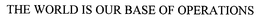 THE WORLD IS OUR BASE OF OPERATIONS trademark