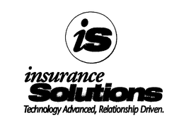 IS INSURANCE SOLUTIONS TECHNOLOGY ADVANCED, RELATIONSHIP DRIVEN. trademark