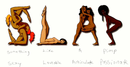 SOMETHING LIKE A PIMP SEXY LOVEABLE ARTICULATE PASSIONATE trademark