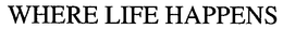WHERE LIFE HAPPENS trademark