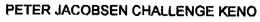 PETER JACOBSEN CHALLENGE KENO trademark