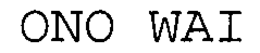 ONO WAI trademark