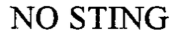 NO STING trademark