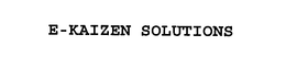 E-KAIZEN SOLUTIONS trademark