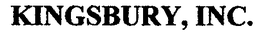 KINGSBURY, INC. trademark