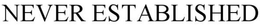 NEVER ESTABLISHED trademark