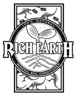 RICH EARTH 100% NATURAL MINERAL SOIL CONDITIONER trademark
