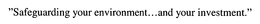 "SAFEGUARDING YOUR ENVIRONMENT...AND YOUR INVESTMENT." trademark