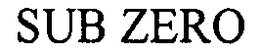 SUB ZERO trademark