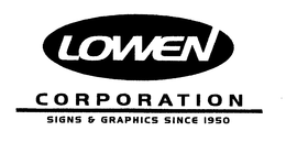 LOWEN CORPORATION SIGNS & GRAPHICS SINCE 1950 trademark