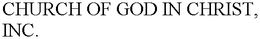 CHURCH OF GOD IN CHRIST, INC. trademark