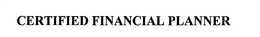 CERTIFIED FINANCIAL PLANNER trademark