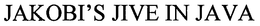 JAKOBI'S JIVE IN JAVA trademark