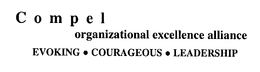COMPEL ORGANIZATIONAL EXCELLENCE ALLIANCE EVOKING COURAGEOUS LEADERSHIP trademark
