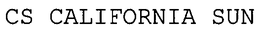 CS CALIFORNIA SUN trademark
