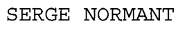 SERGE NORMANT trademark
