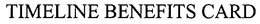 TIMELINE BENEFITS CARD trademark