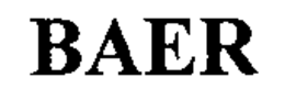BAER trademark