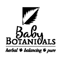 BABY BOTANICALS HERBAL BALANCING PURE trademark