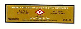 P JOHN POWER & SON WHISKEY WITH DISTINCTIVE POT STILL CHARACTER TRIPLE DISTILLED MATURED IN OAK CASKS A BLEND 750ML (80 PROOF) PRODUCT OF IRELAND SMITHFIELD DUBLIN 7 40% ALC./VOL. trademark